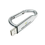 Custom USB Flash Drive - Metal - CARABINER CLIP