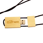 Promotional USB Flash Drive - WOOD IS GOOD